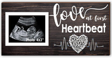 Solid Wood Baby Ultrasound Picture Frame 4x3 Inch Heartbeat Sonogram Photo