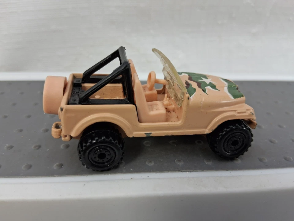 Hot Wheels Action Command Jeep Camouflage Tan Die Cast - Image 3 of 4