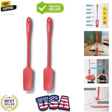 2-Pack Silicone Jar Spatula, Long Handle Jar Spatulas, High Heat Resistant Sm...