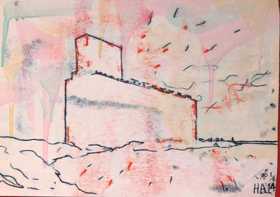 Harry Adams Water Unique Handmade  Drawing On Paper Rare No One Edition Just 4