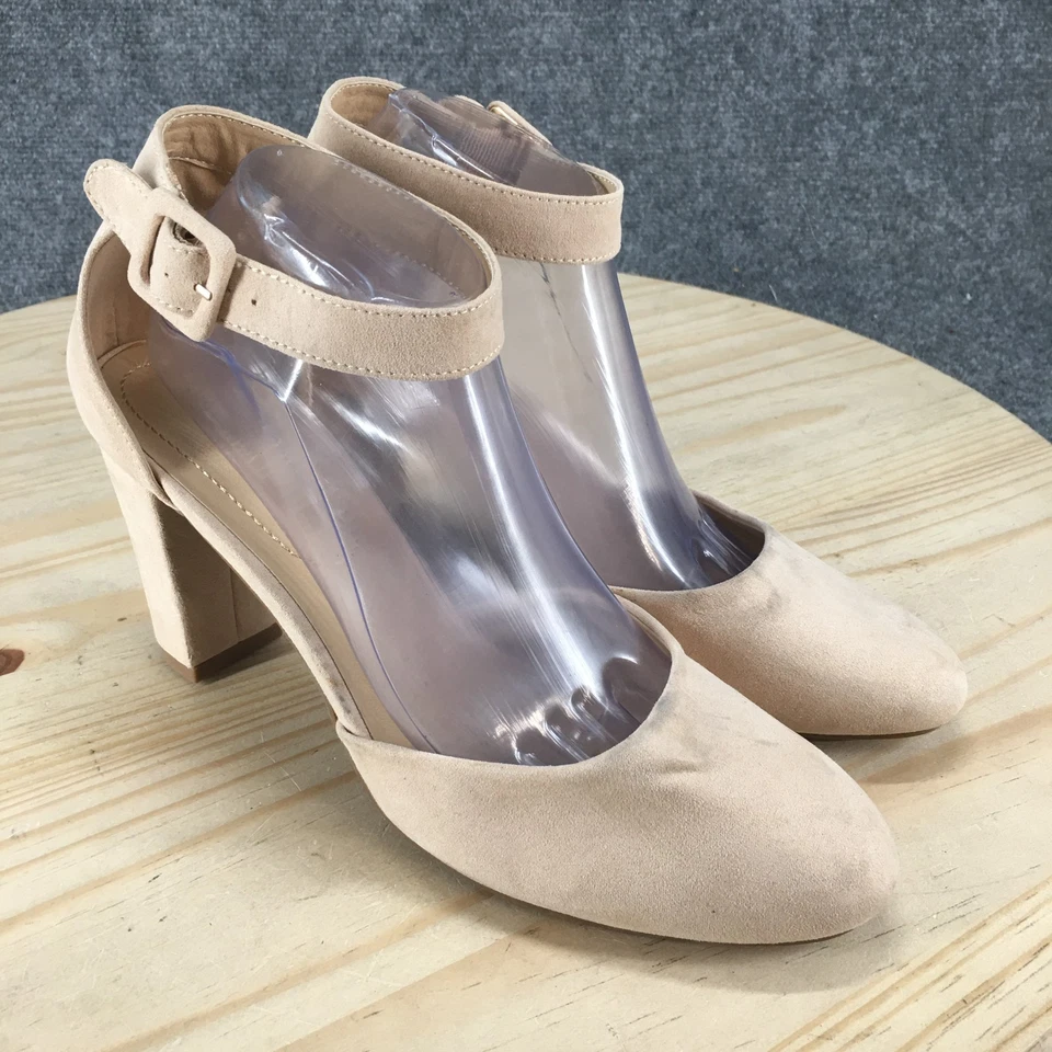 Dream Pairs Heels Womens 11 Angela Pumps Ankle Strap Beige Casual Block Heels - Image 3 of 4