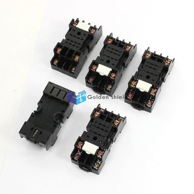 5 PCS PYF08.5A Replaceable 8ends DIN Rail Relay Socket Base Holder 35mm Kd #xh