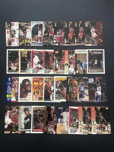LOT (50) Michael Jordan Assorted Topps Upper Deck Fleer NBA Hoops Cards NBA HUGE