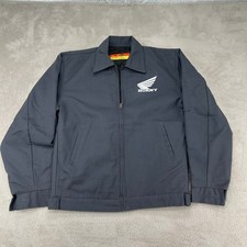VTG Red Kap JT22 Mechanic Technician Honda Jacket Men S Black Industrial Quilted