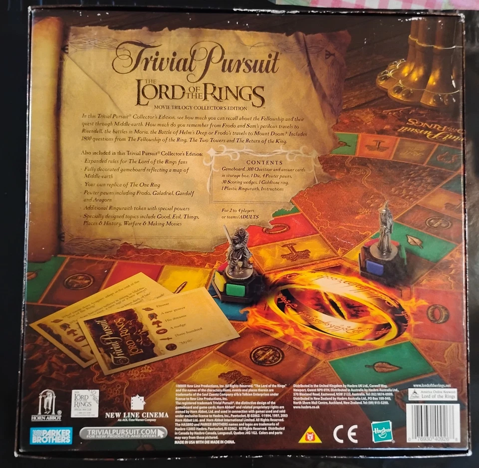 Milton Bradley Trivial Pursuit: El Señor de los Anillos Juego de Mesa Foto 2 de 4