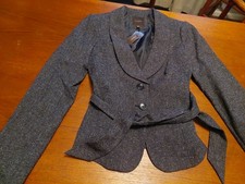 The Limited Collection Women's Gray Tweed Collared Lined Blazer sz S New Wtags