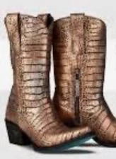 Lane Women's GOLDSRIKE Metallic MID Western Boots SZ 9~AMAZING!