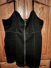 Boohoo Black Denim Dress