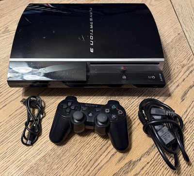 Sony PS3 Fat Console CECHK01 W1 Controllers & Power Cord PlayStation 3. Tested