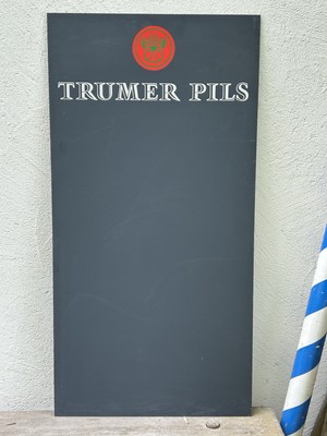 Trumer Pils Obertrum am See Salzburg Brauerei Reklame große Schreibtafel 50x100