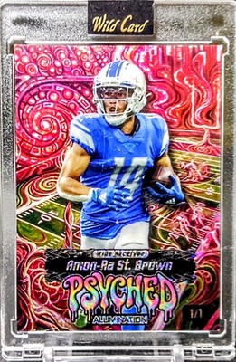2026 Wild Card Just the Hits Football - Amon-Ra St. Brown - Red Psyched - 1/1