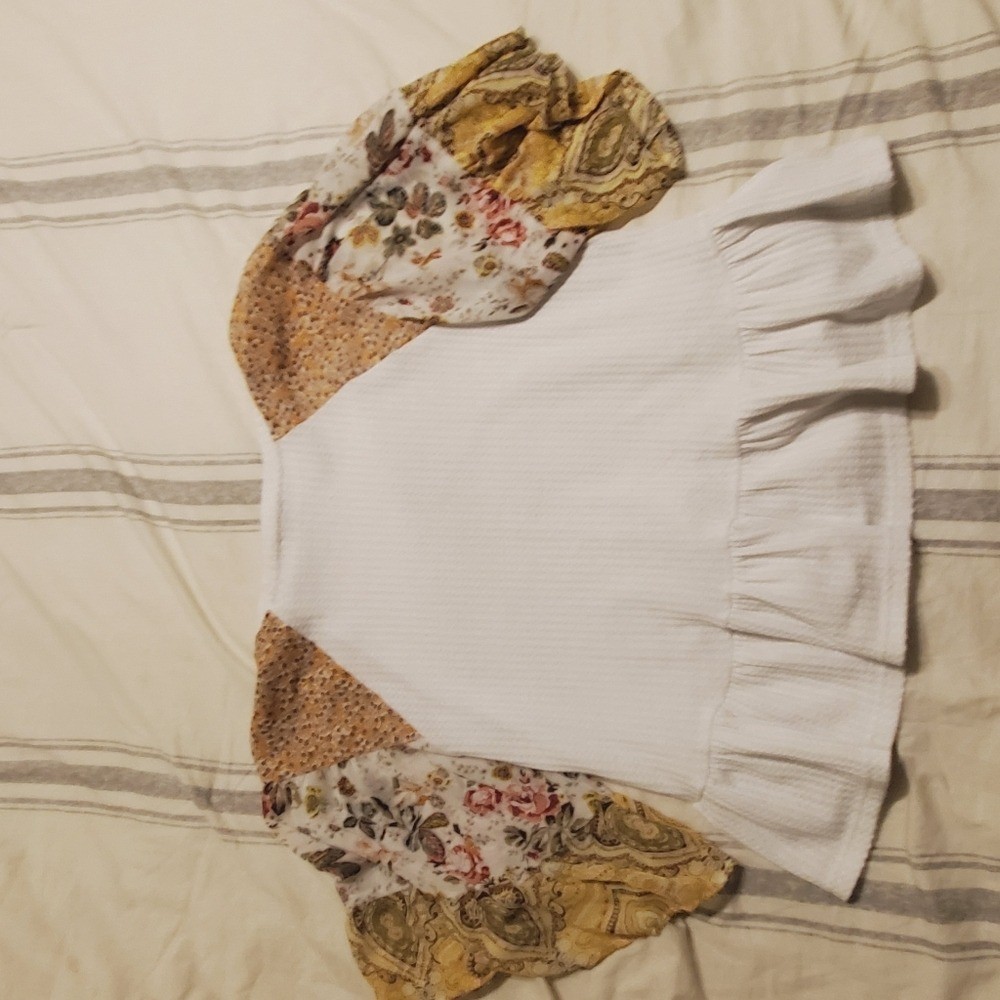 Umgee Waffle Knit Patchwork Statement Flare Bell … - image 7