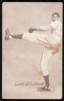 1947-66 Exhibit Supply Co  EWELL BLACKWELL   Reds   VG-VGEX (Stains)
