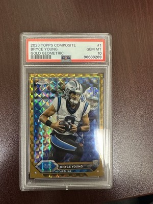 2023 Topps Composite-Chrome GOLD GEOMETRIC Bryce Young (RC) JERSEY MATCH 09/50