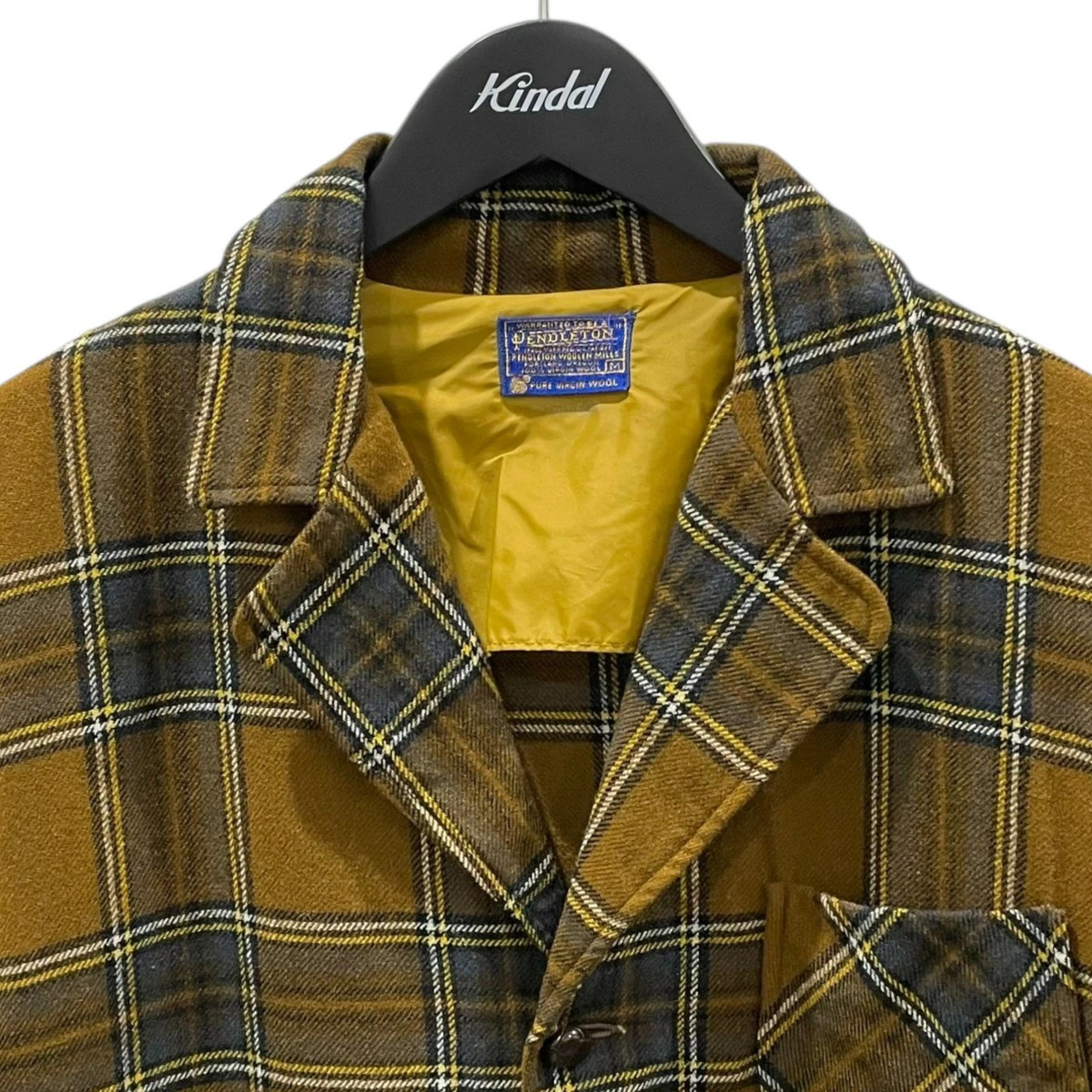 Pendleton Wool Jacket Open Collar Check Pattern B… - image 3