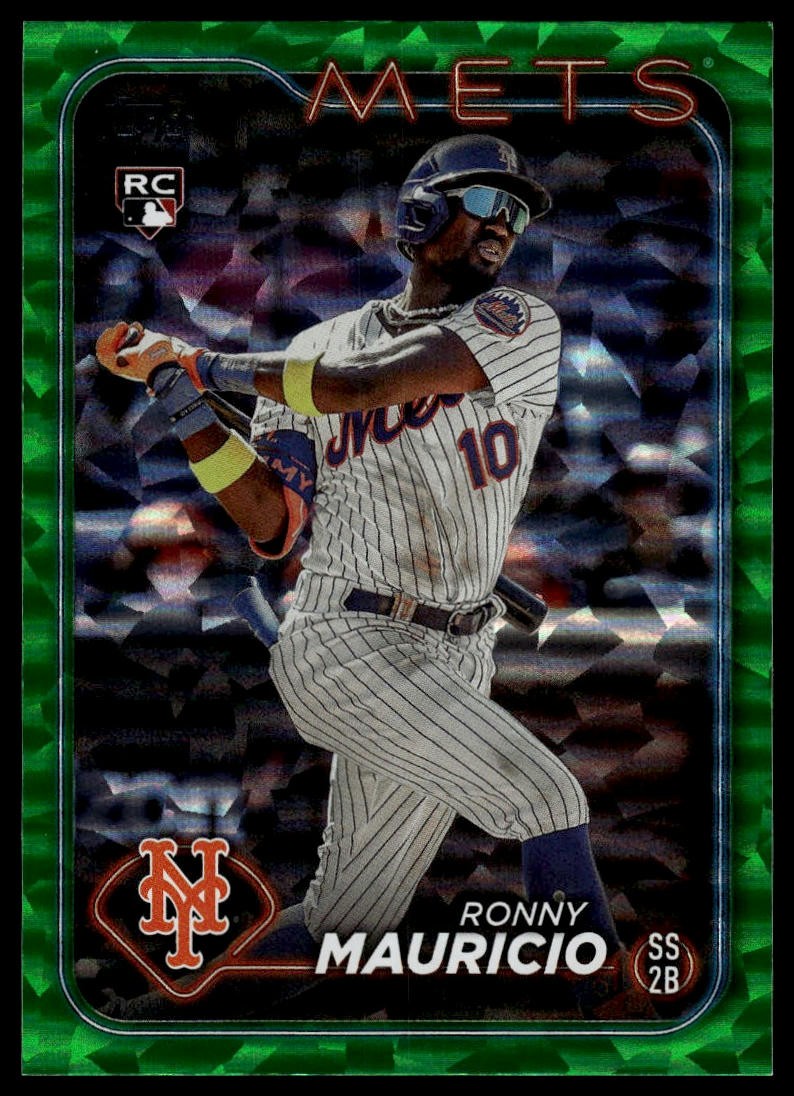 2024 Topps #224 Ronny Mauricio Green Crackle Foil #/499