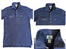 VTG 70s USA Made Izod Lacoste Lisle Cotton Button Flap Pocket Polo Shirt MEDIUM