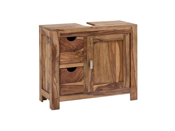 Waschbeckenunterschrank Laros Massivholz Akazie BadmöBel Unterschrank Badschrank-image