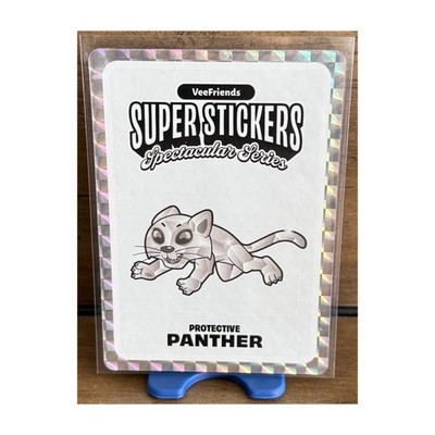 2026 VeeFriends Super Stickers - Protective Panther - White Ice Exclusive