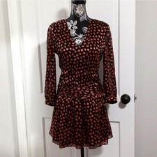 🆕️ ❤️SIZE 4 Alice + Olivia❤️ - Mini Hearts Tessie L/S Drop Waist Dress