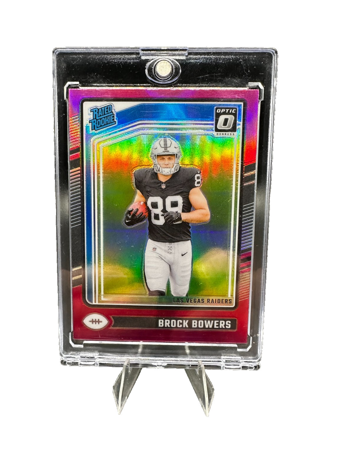 2024 Panini Donruss Optic - Pink Prizm Rated Rookie - Brock Bowers RC #215