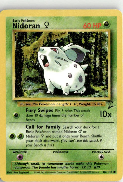 2000 Original Base Set 2 Nidoran F 82/130