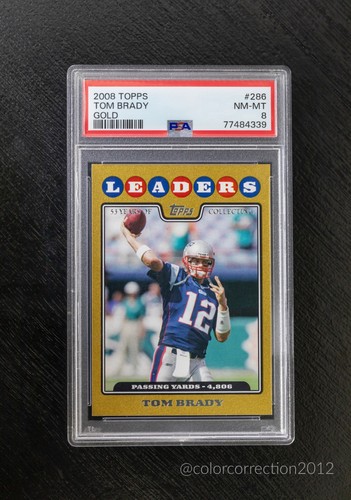 Tom Brady [Gold] #286 2008 Topps card
