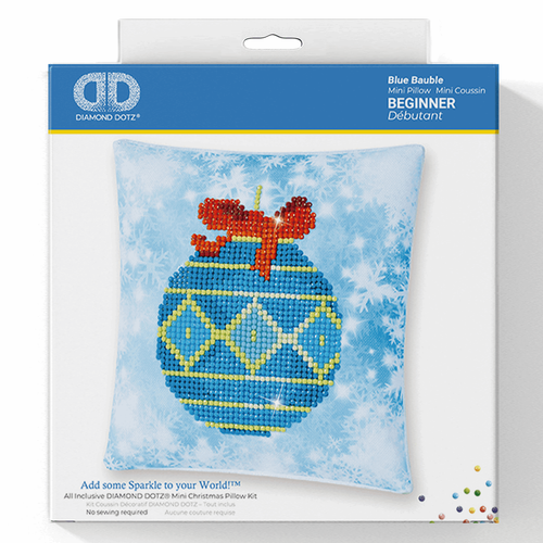 Diamond Dotz - Diamond Painting Kit - Cushion - Blue Bauble - Picture 2 of 2