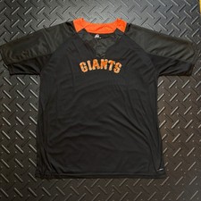 San Francisco Giants Shirt Mens 3XL Black Orange MLB Baseball Majestic Cool Base