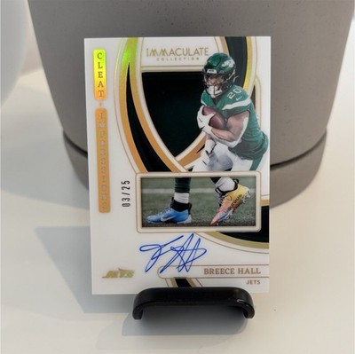 Panini 2024 Immaculate Breece Hall Cleat Impressions Auto /25 #CIA-BHL