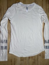 Ivivva by Lululemon Girls White Cotton Long Sleeve Shirt Size 10