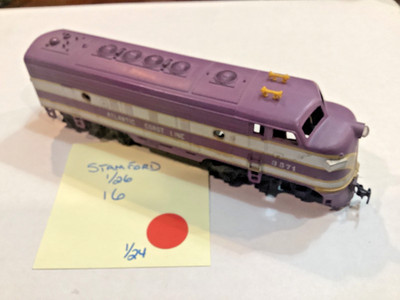 Vintage TYCO/Mantua Atlantic Coast Line F9 #3571 powered diesel engine tested