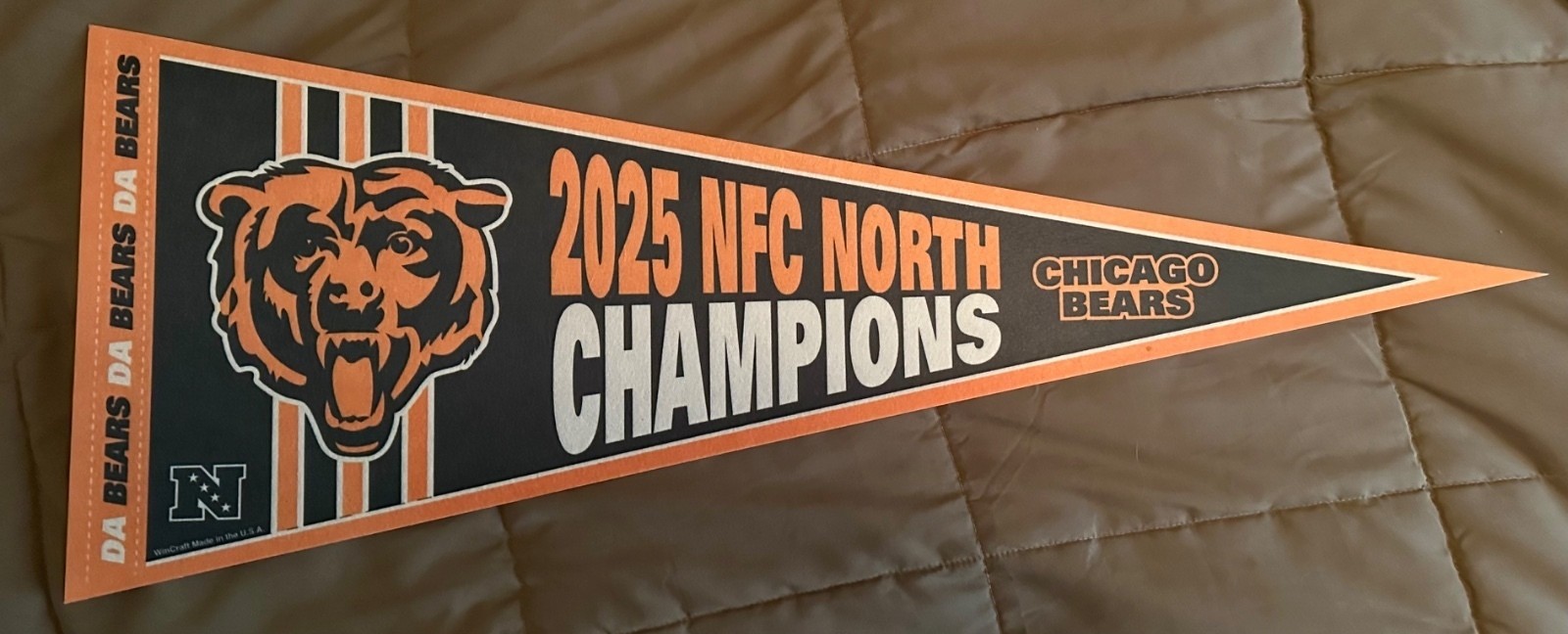 2025 Chicago Bears NFC North Champs Pennant