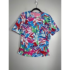 COOLIBAR Hightide Short Sleeve Swim Shirt Medium NEW Tropical Floral UPF 50