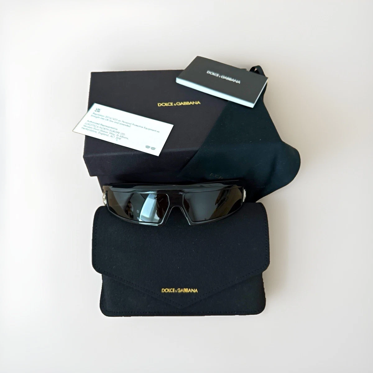 Dolce&Gabbana Black Wrap Sunglasses for Women for sale | eBay