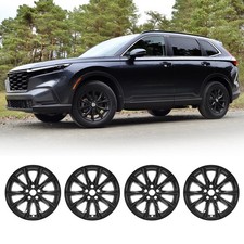 4 fit Honda CRV EX L 2023-2025 Black 18" Wheel Skins Snap On Rim Covers Hub Caps