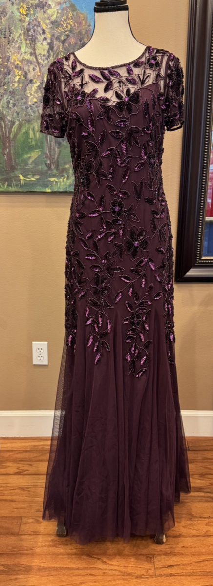 formal evening dress for women Ever-Pretty Inclusive 2026 Sparkly and Shine Plus Size High-Low A-Line Front Slit VENUS Drape Sleeve Maxi Feel charming and confident tiereddress Color: Red and Black:Red and Black
