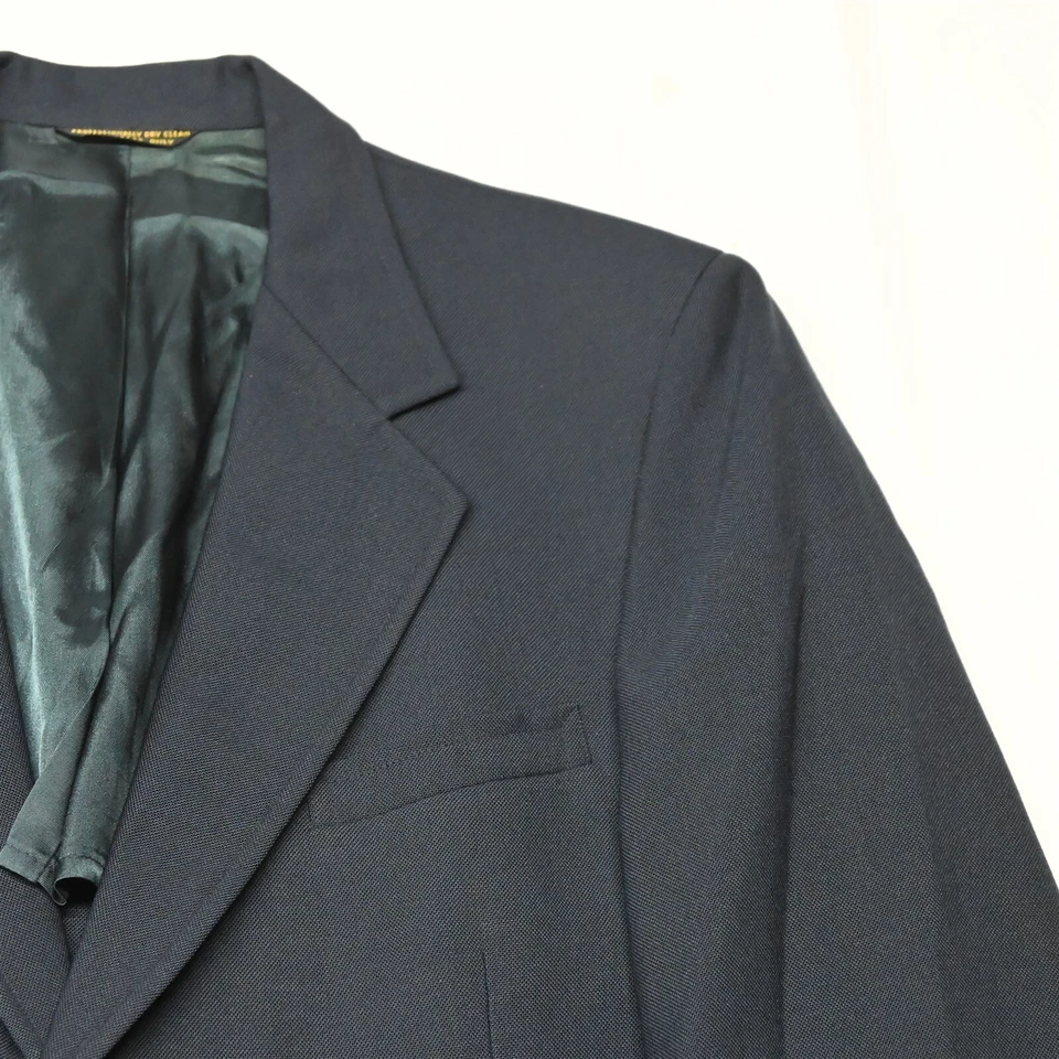 Винтажный Palm Beach 42R темно-синий хопсак золотой пуговицы шерсти блейзер куртка спортивное пальто - Изображение 2 из 4