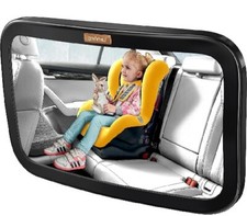 Smart eLf Baby Car Mirror, Large Safety Car Seat Mirror for Rear Facing...