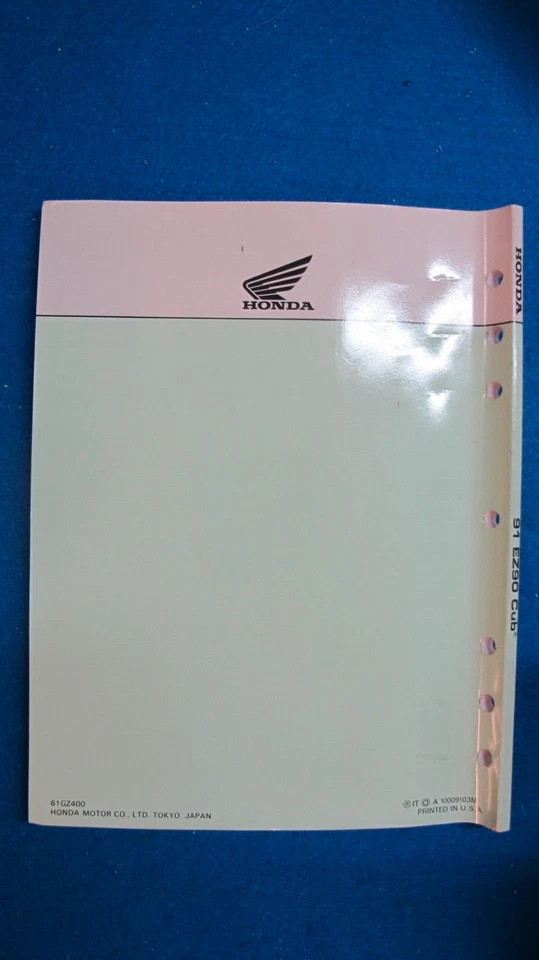 Honda 1991 1992 1993 1994 1995 EZ90 nuevo stock antiguo manual del propietario de fábrica F463 Foto 2 de 2