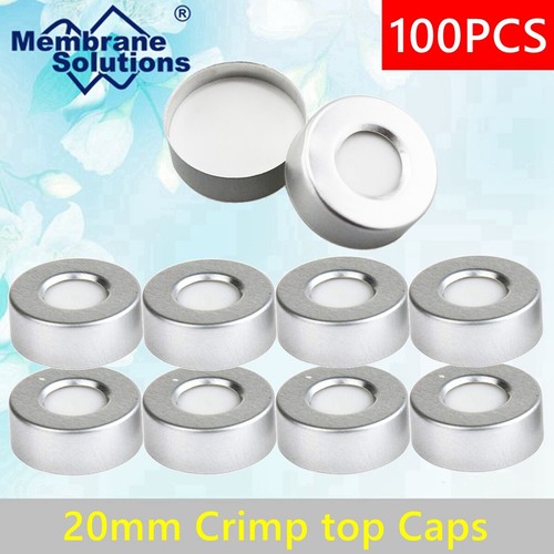 Tapa de prensado de aluminio de 300-20 mm PTFE con agujero para viales superiores de prensado de 6 ml/10 ml/20 ml 20 mm - Imagen 7 de 7