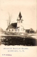 Freewill Baptist Church Deerfield NH New Hampshire 1908 RPPC Photo Postcard COPY