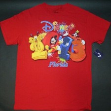 NEW Disney Mickey Mouse and Friends Florida 2013 Red T-Shirt Mens M
