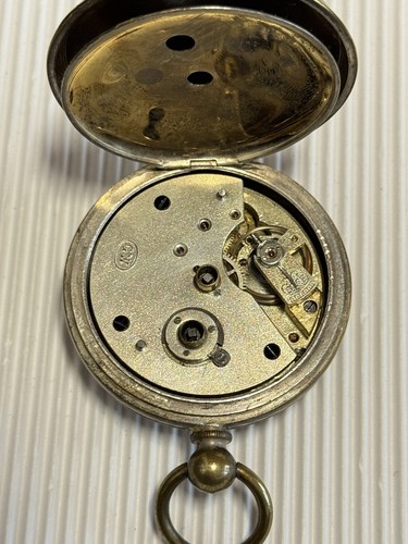 NO NAME TASCHENUHR MIT GUTEN WERK , LÄUFT , UM 1890 - Bild 4 von 4