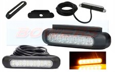 1x 12V/24V AMBER 6x LED FLASHING STROBE HAZARD EMERGENCY WARNING LIGHT