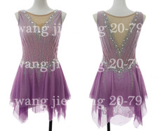 Ice Figure Skating Dress Figure Skating Dress For Competition purple dyeing