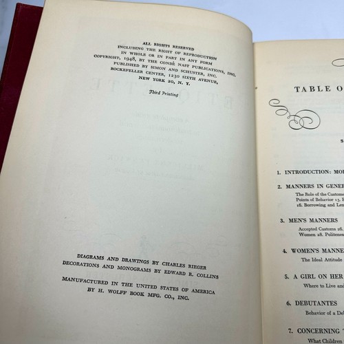 VOGUE’S BOOK OF ETIQUETTE By Millicent Fenwick. 1948. Third Printing Hardcover. - Bild 6 von 13
