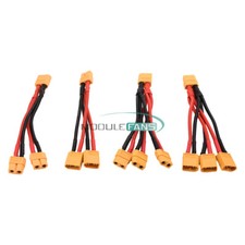 XT60 Male/Female Cable Parallel Battery Connector 4AWG Silicone Wire Y Splitter-