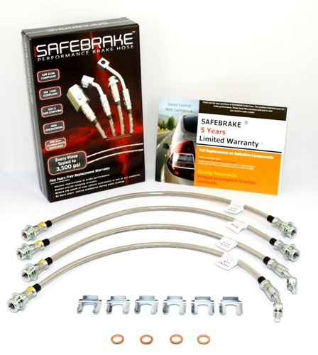 Navara D23 NP300 (4 Inch Lift) 2014-2023 - SAFEBRAKE Performance Hoses - Picture 1 of 11