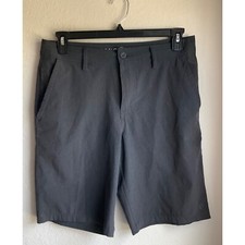 Hang Ten Men's Sz 32 Dark Gray Button and Tie-Adjustable surf hybrid Shorts